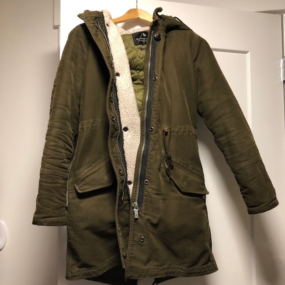Scotch and Soda Peached Cotton Parka - Size 1